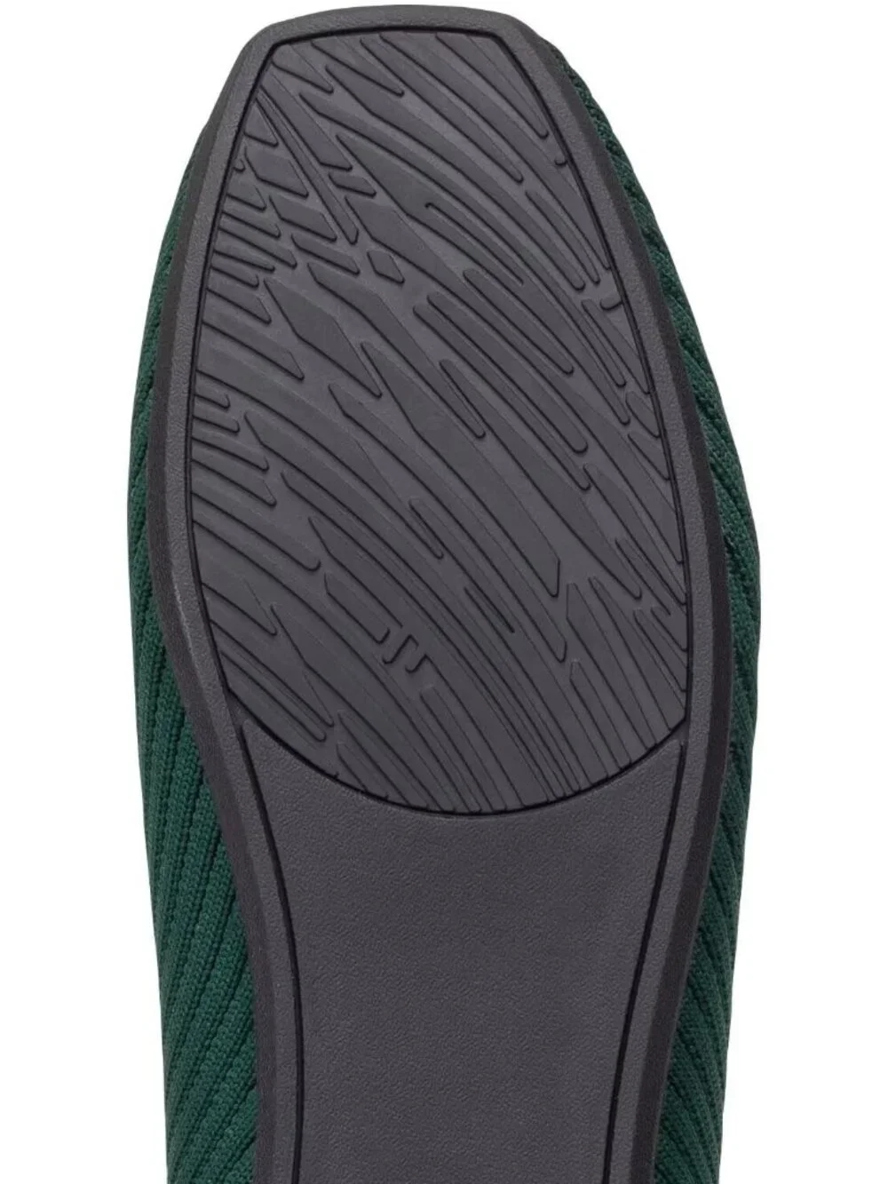 Women's Green Comfortable Slip on Washable Square Toe Ballet FlatsShoes for Work